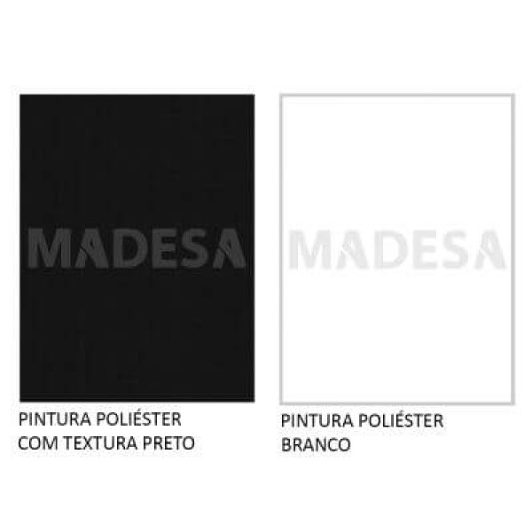 Encontraproduto.com.br - Guarda-Roupa Solteiro Madesa Dallas Plus 2 Portas de Correr com Espelho 4 Gavetas Preto/Branco