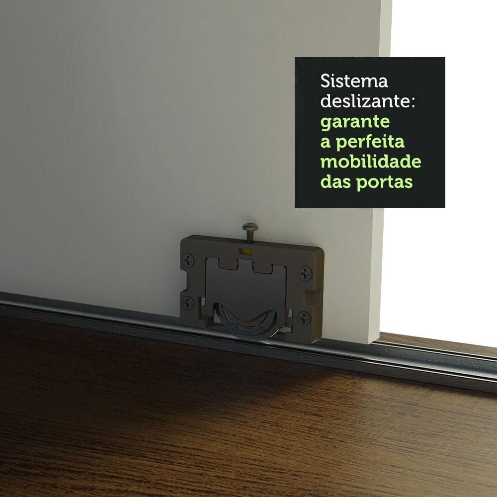 Encontraproduto.com.br - Guarda-Roupa Casal Madesa Austin 4 Portas de Correr 3 Gavetas Rustic/Branco