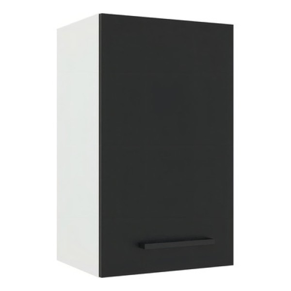 Encontraproduto.com.br - Armário Aéreo Madesa Agata 40 cm 1 Porta Branco/Preto