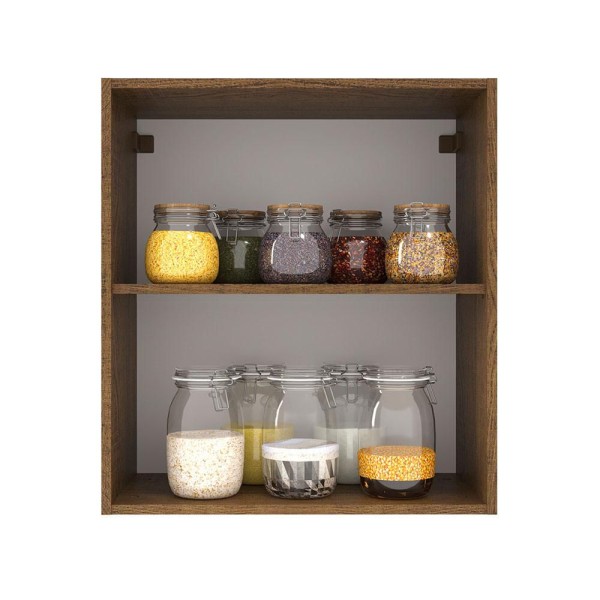 Encontraproduto.com.br - Armário Aéreo Madesa Agata 60cm 1 Porta Rustic Preto