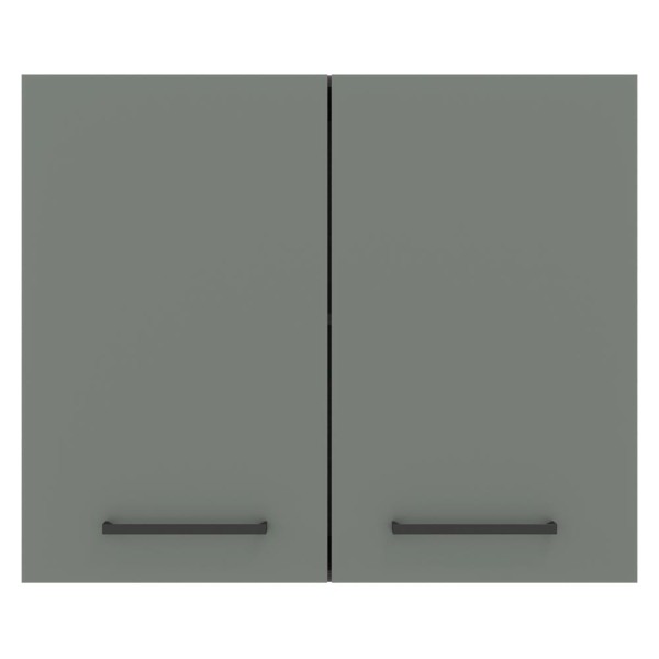 Encontraproduto.com.br - Armário Aéreo Madesa Agata 80 cm 2 Portas Rustic/Cinza