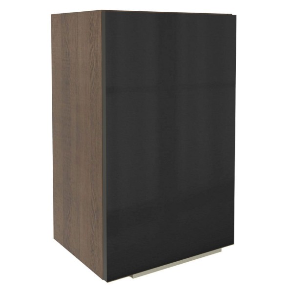 Encontraproduto.com.br - Armário Aéreo Madesa Lux 40 cm 1 Porta Rustic/Preto