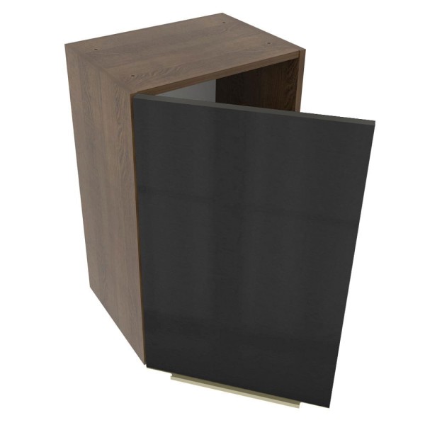 Encontraproduto.com.br - Armário Aéreo Madesa Lux 40 cm 1 Porta Rustic/Preto