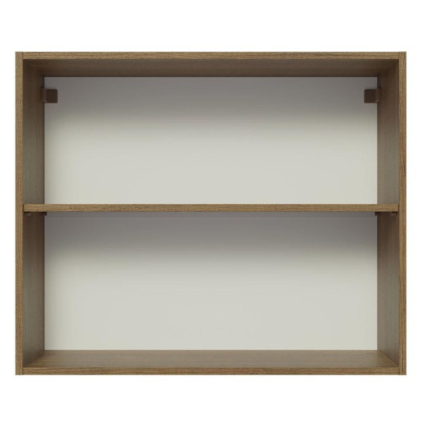 Encontraproduto.com.br - Armário Aéreo Madesa Lux 80 cm 2 Portas Rustic/Preto