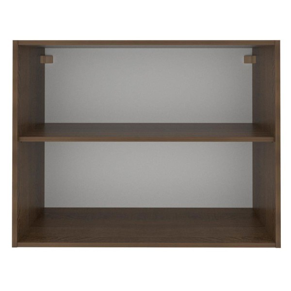Encontraproduto.com.br - Armário Aéreo Madesa Lux 80 cm 2 Portas Rustic/Preto