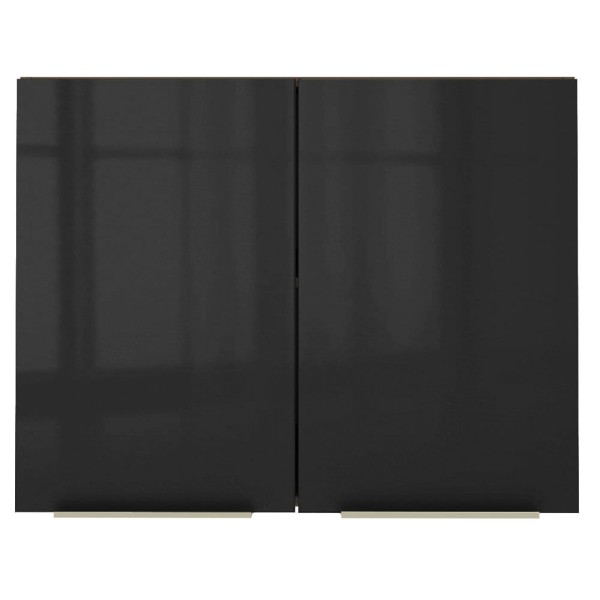 Encontraproduto.com.br - Armário Aéreo Madesa Lux 80 cm 2 Portas Rustic/Preto