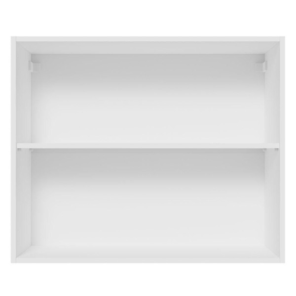 Encontraproduto.com.br - Armário Aéreo Madesa Lux 80 cm 2 Portas Branco/Preto