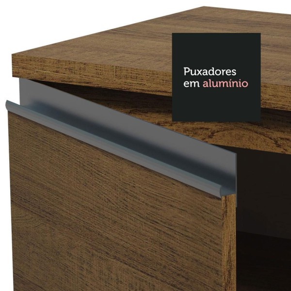 Encontraproduto.com.br - Balcão de Pia Madesa Glamy 120 cm 2 Portas (Com Tampo) Rustic