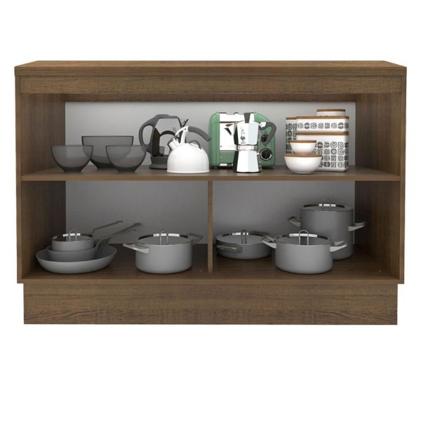 Encontraproduto.com.br - Balcão de Pia Madesa Glamy 120 cm 2 Portas (Com Tampo) Rustic