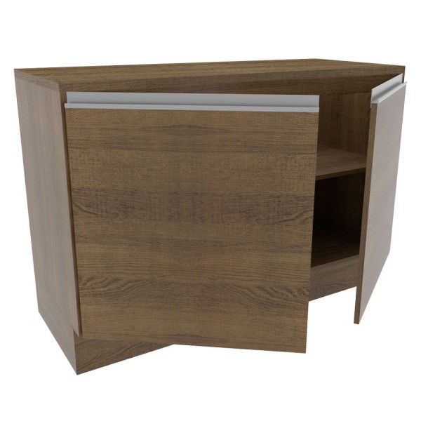 Encontraproduto.com.br - Balcão de Pia Madesa Glamy 120 cm 2 Portas (Com Tampo) Rustic