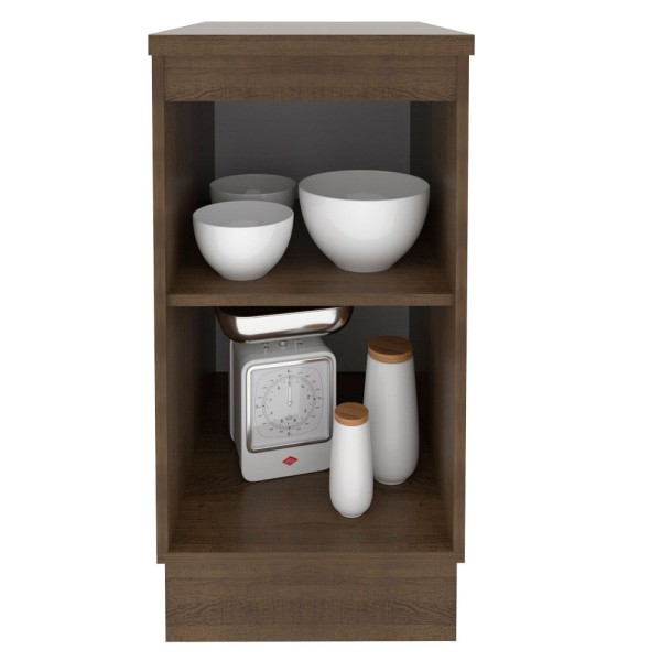Encontraproduto.com.br - Balcão Madesa Stella 40 x 60 cm 1 Porta (Com Tampo) Rustic/Branco
