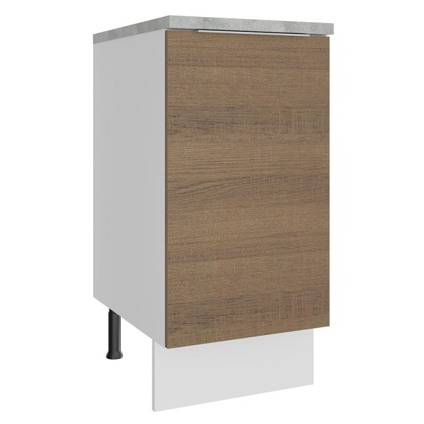 Balcão Madesa Stella 40 x 60 cm 1 Porta (Com Tampo) Branco/Rustic