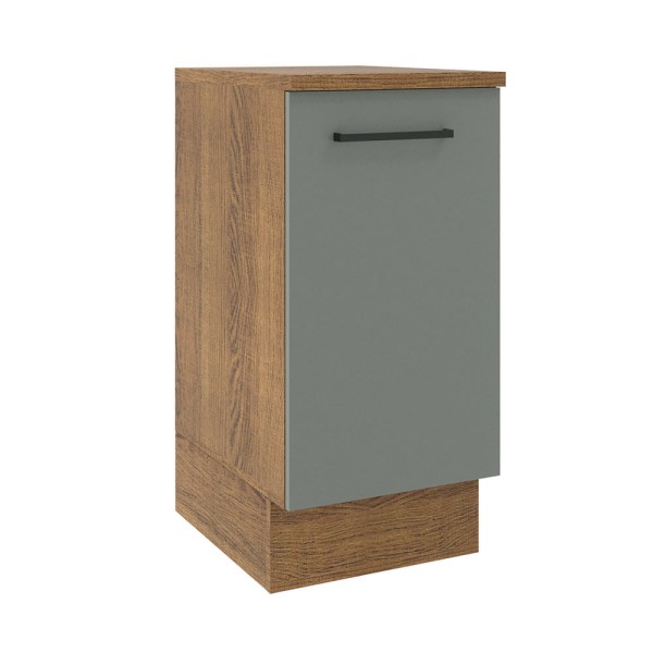 Encontraproduto.com.br - Balcão Madesa Agata 40 x 60 cm 1 Porta (Com Tampo) Rustic/Cinza