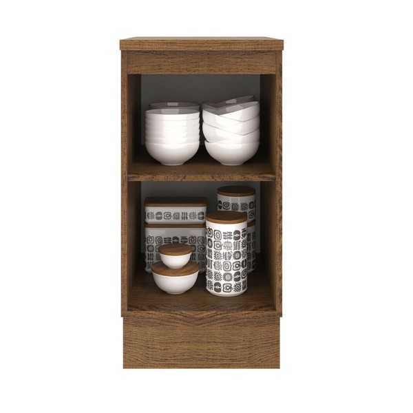 Encontraproduto.com.br - Balcão Madesa Agata 40 x 60 cm 1 Porta (Com Tampo) Rustic/Cinza