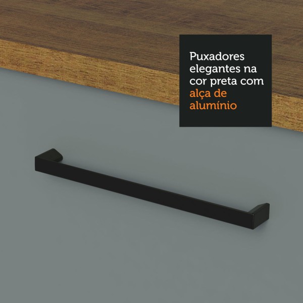 Encontraproduto.com.br - Balcão Madesa Agata 40 x 60 cm 1 Porta (Com Tampo) Rustic/Cinza