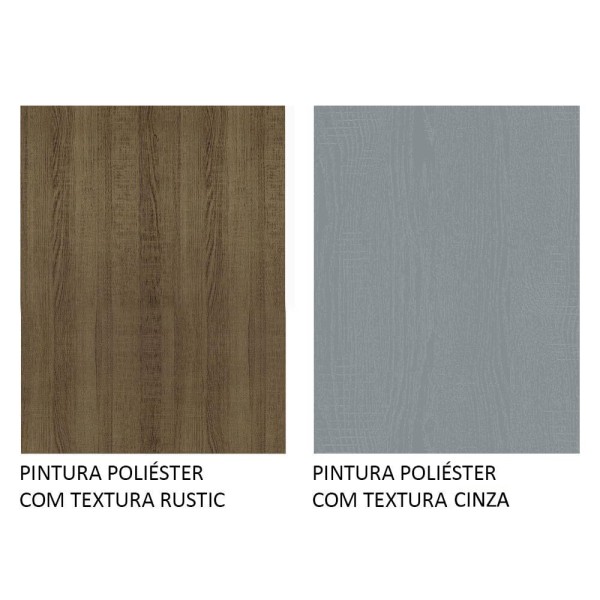Encontraproduto.com.br - Balcão Madesa Agata 60 x 60 cm 1 Porta (Com Tampo) Rustic/Cinza