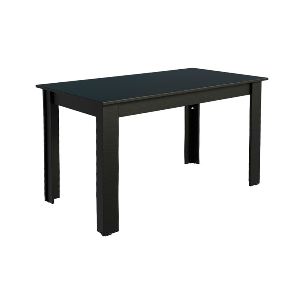 Encontraproduto.com.br - Mesa Madesa Retangular Tampo de Madeira 5231 - Preto