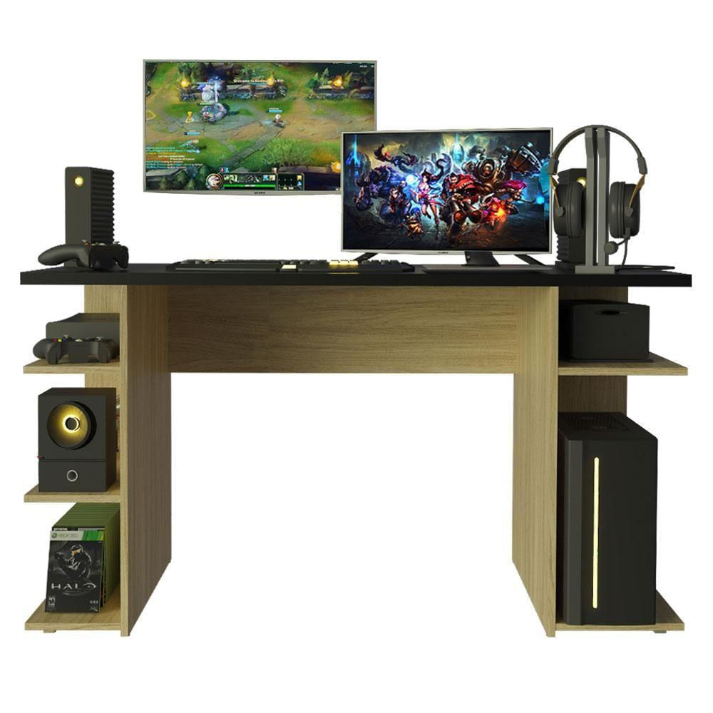 Mesa Para Computador Gamer Carvalho/preto