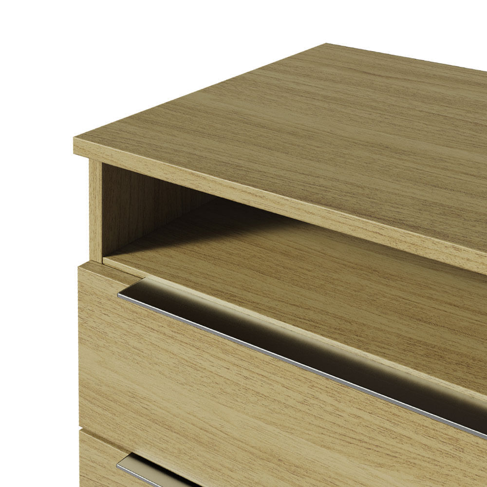 Encontraproduto.com.br - Mesa de Cabeceira Madesa 3227 com 2 Gavetas Carvalho