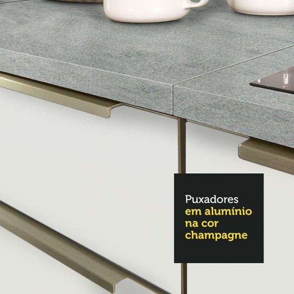 Encontraproduto.com.br - Armário Aéreo Madesa Lux 40 cm 1 Porta Branco/Branco Veludo