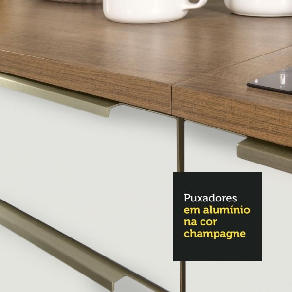Encontraproduto.com.br - Armário Aéreo Madesa Lux 40 cm 1 Porta Rustic/Branco Veludo
