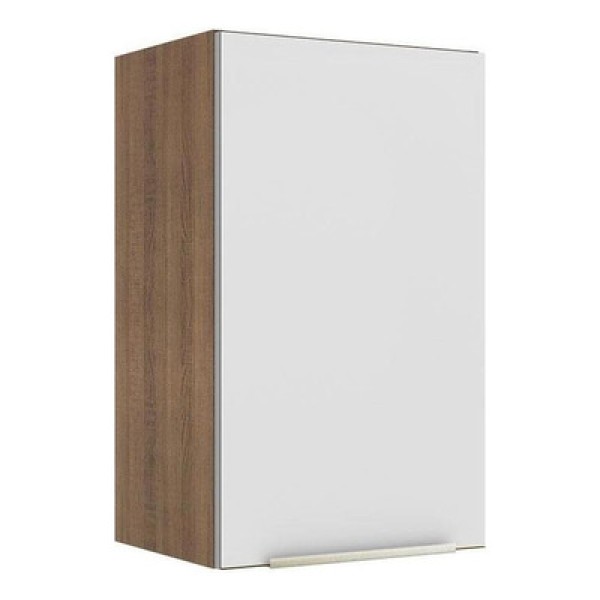 Encontraproduto.com.br - Armário Aéreo Madesa Lux 40 cm 1 Porta Rustic/Branco Veludo