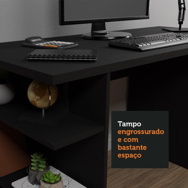 Encontraproduto.com.br - Escrivaninha Mesa para Computador Office 9409 Madesa Preto