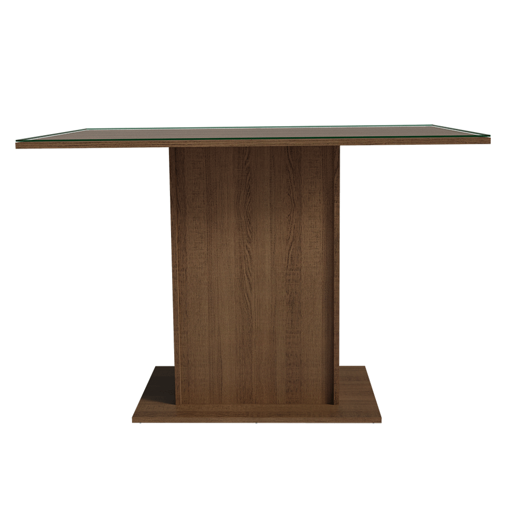 Encontraproduto.com.br - Mesa de Jantar Retangular com Tampo de Vidro Rustic 5329 Madesa