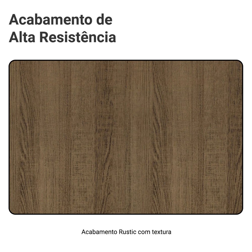 Encontraproduto.com.br - Mesa de Jantar Retangular com Tampo de Vidro Rustic 5329 Madesa