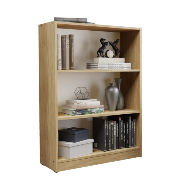 Encontraproduto.com.br - Estante para Livros Home Sala Madesa 6907 com 3 Nichos Carvalho