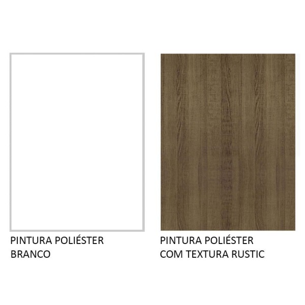 Encontraproduto.com.br - Cozinha Compacta Madesa Topazio Pop com Armário, Balcão e Tampo Branco/Rustic