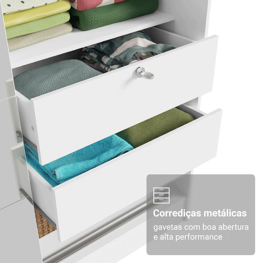Encontraproduto.com.br - Quarto Infantil Completo Guarda-Roupa 2 Portas 2 Gavetas e Cômoda Madesa​