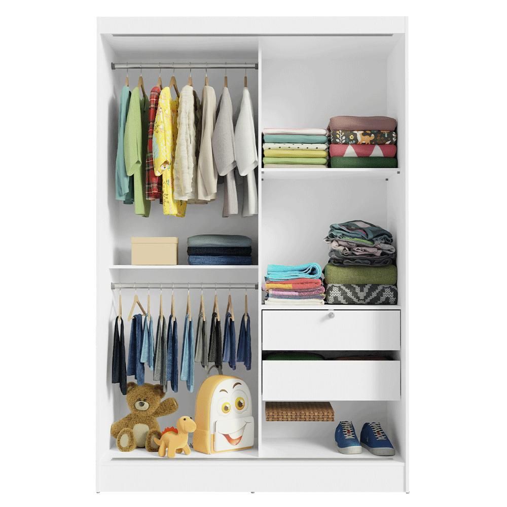 Encontraproduto.com.br - Quarto Infantil Completo Guarda-Roupa 2 Portas 2 Gavetas e Cômoda Madesa​