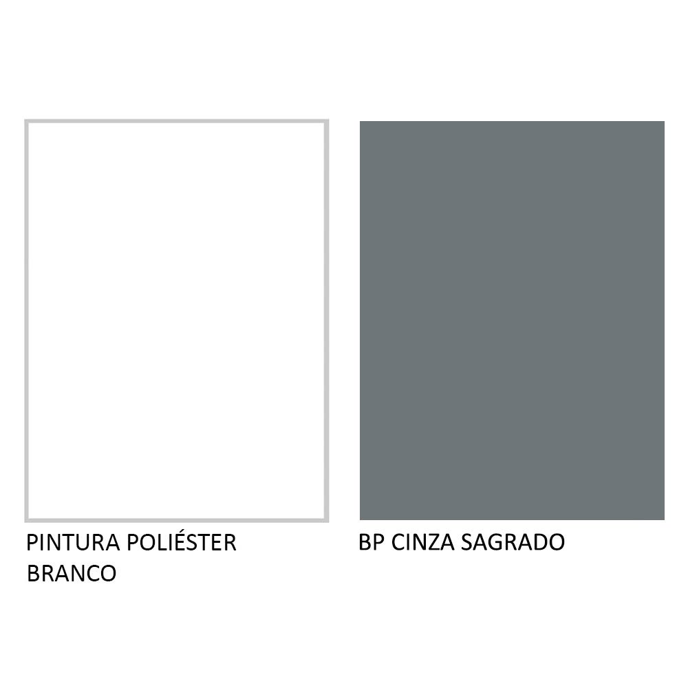 Armário de Cozinha Completa 270cm Branco Cinza Agata Madesa 01