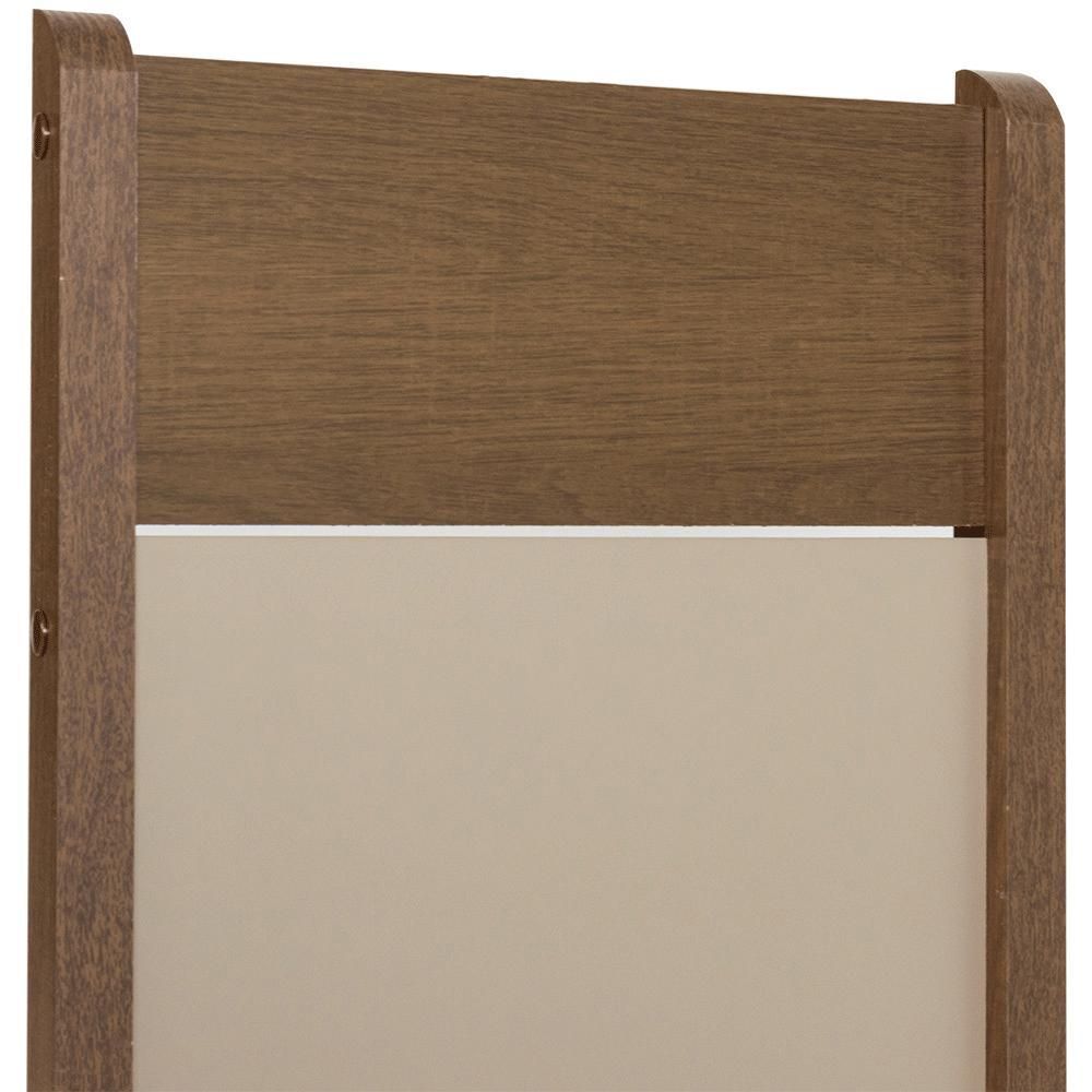 Encontraproduto.com.br - Conjunto Sala de Jantar Mesa Tampo de Vidro 4 Cadeiras Rustic/Crema/Bege Viena Madesa