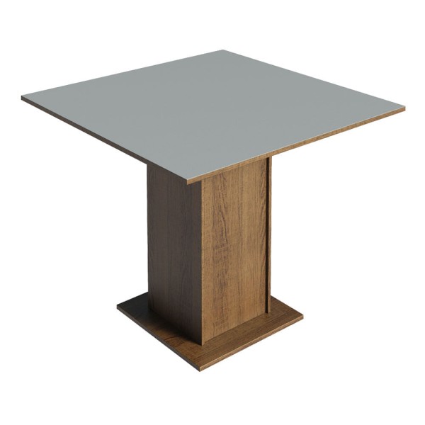 Encontraproduto.com.br - Mesa de Jantar Quadrada Tampo de Madeira Madesa 5363 Rustic/Cinza