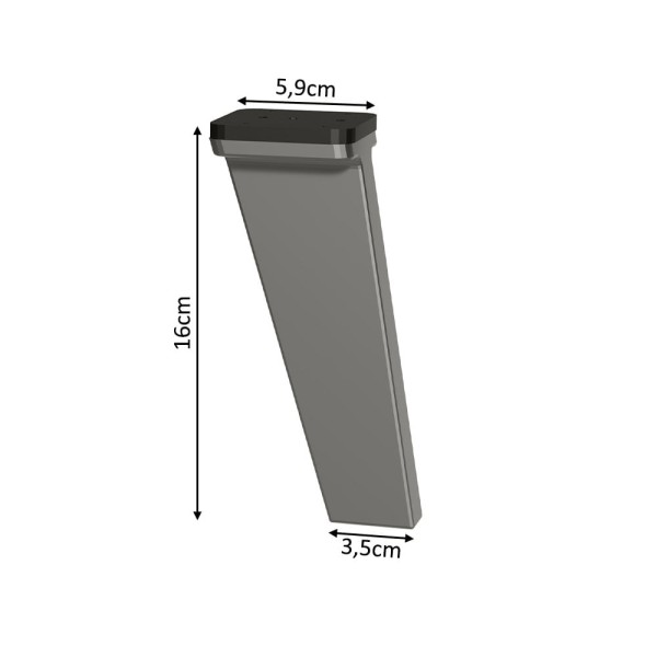 Encontraproduto.com.br - Kit com 5 Pés de Polipropileno para Cozinhas Nice Madesa