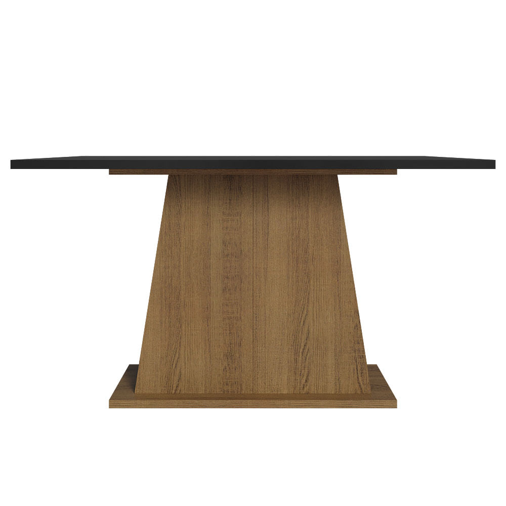 Encontraproduto.com.br - Mesa de Jantar Retangular com Tampo de Madeira Rustic/Preto 5365 Madesa