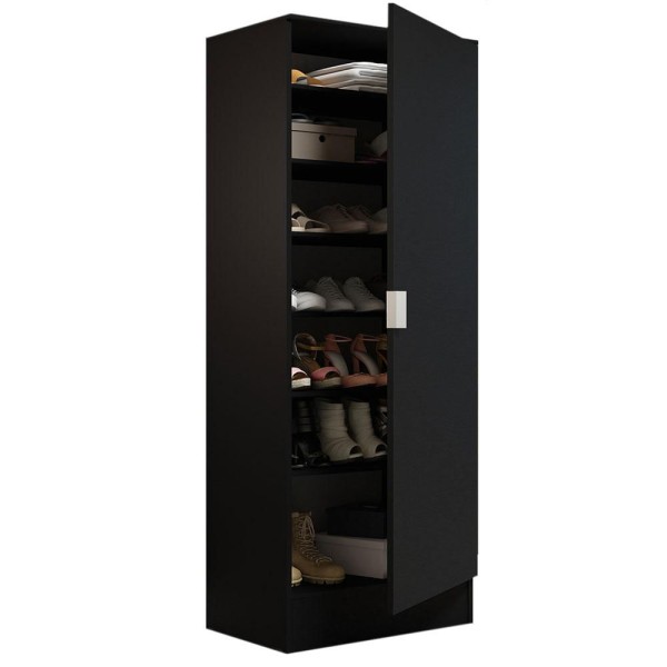 Encontraproduto.com.br - Armário Multiuso 60 Cm 1 Porta Madesa Preto
