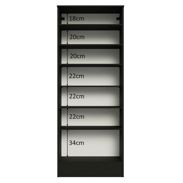 Encontraproduto.com.br - Armário Multiuso 60 Cm 1 Porta Madesa Preto