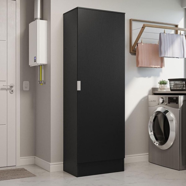 Encontraproduto.com.br - Armário Multiuso 60 Cm 1 Porta Madesa Preto