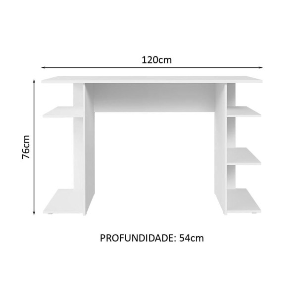 Encontraproduto.com.br - Escrivaninha Mesa para Computador Gamer Branco 9424 Madesa