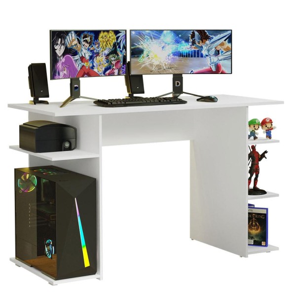 Encontraproduto.com.br - Escrivaninha Mesa para Computador Gamer Branco 9424 Madesa