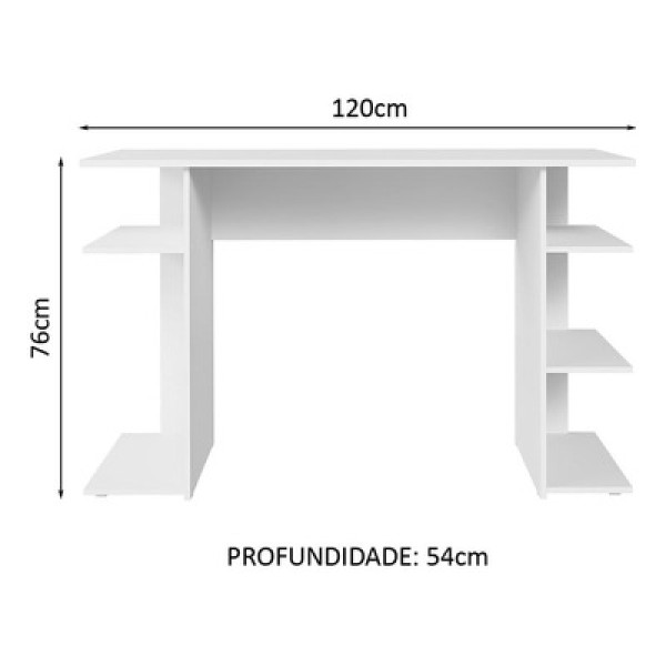Encontraproduto.com.br - Escrivaninha Mesa para Computador Gamer Branco 9424 Madesa
