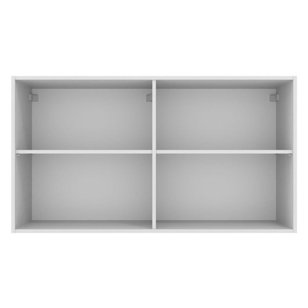 Armário Aéreo 120 cm 2 Portas Branco/Crema Agata Madesa