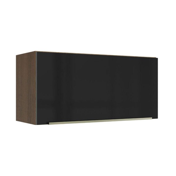 Encontraproduto.com.br - Armário Aéreo 70 Cm 1 Porta Rustic/preto Lux Rustic/preto