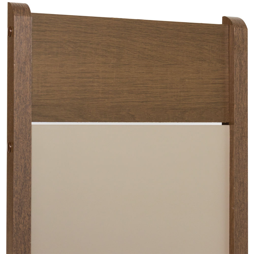 Encontraproduto.com.br - Conjunto Sala de Jantar Mesa Tampo de Madeira 6 Cadeiras Crema/Rustic/Bege Beatriz Madesa