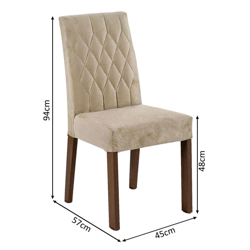 Encontraproduto.com.br - Sala Jantar Mesa Tampo Madeira 8 Cadeiras Leila Madesa Ri Cor Rustic/Imperial Desenho do tecido das cadeiras Liso