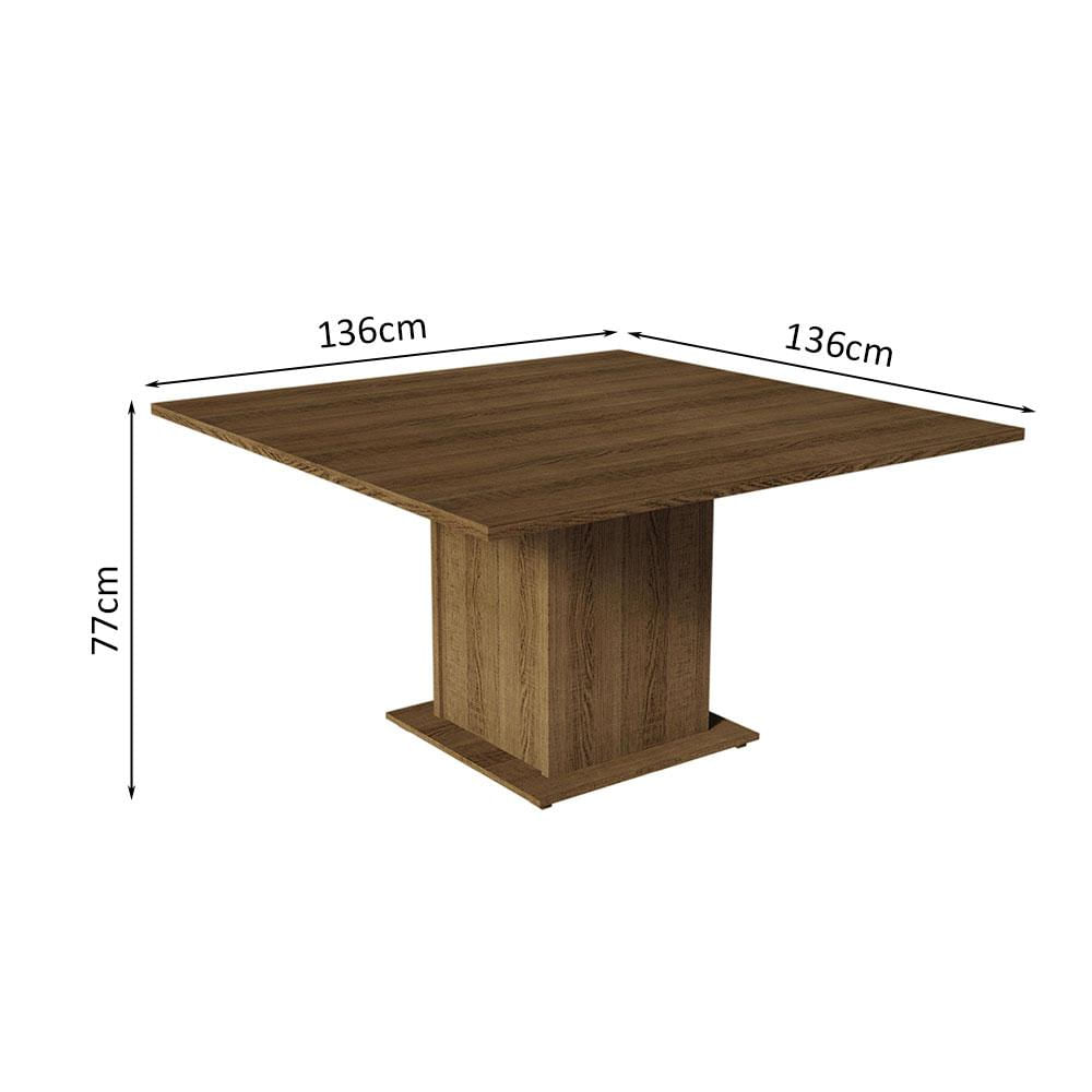 Encontraproduto.com.br - Sala Jantar Mesa Tampo Madeira 8 Cadeiras Leila Madesa Ri Cor Rustic/Imperial Desenho do tecido das cadeiras Liso