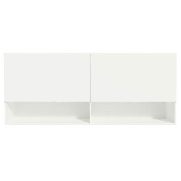 Encontraproduto.com.br - Armário Aéreo para Quarto com Nicho e Prateleira 120cm Branco Madesa